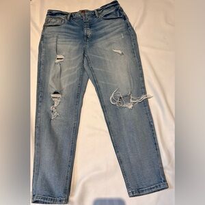The Sasha Distressed High Rise Mom Jeans Size 12 Short by Edgely